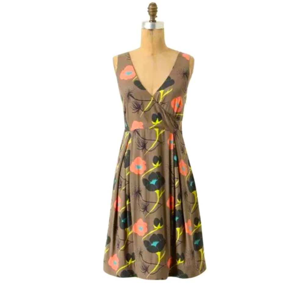 NWT Anthropologie Floral V-Neck Sleeveless Dress by Sariah Ajsai - $138 - Size 4